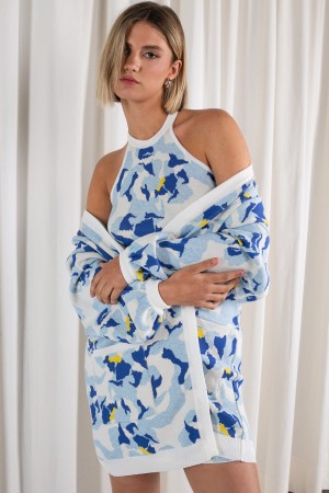 Blushing Blue Rose Cardigan