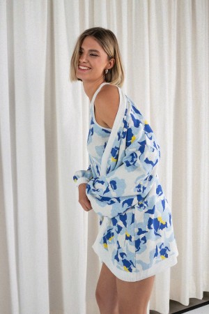 Blushing Blue Rose Cardigan