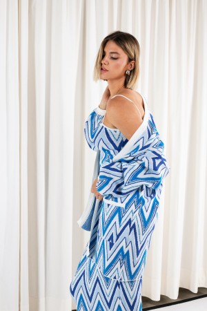 Blue symmetry cardigan