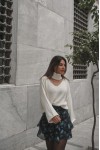 Soft hug knit sweater off white