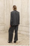 Pinstripe Allure Pants Grey