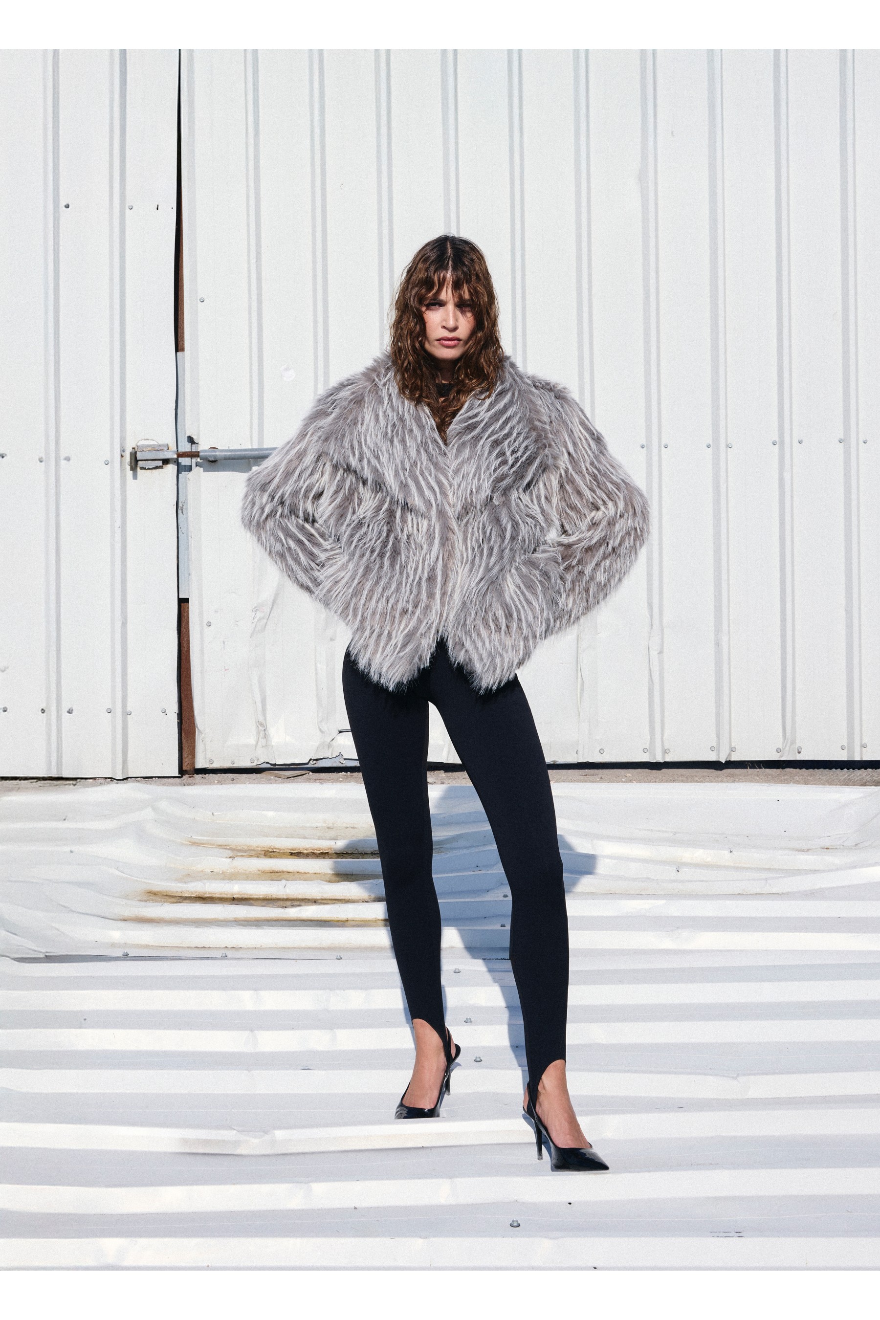 Tromso Fur Whitegrey Crop