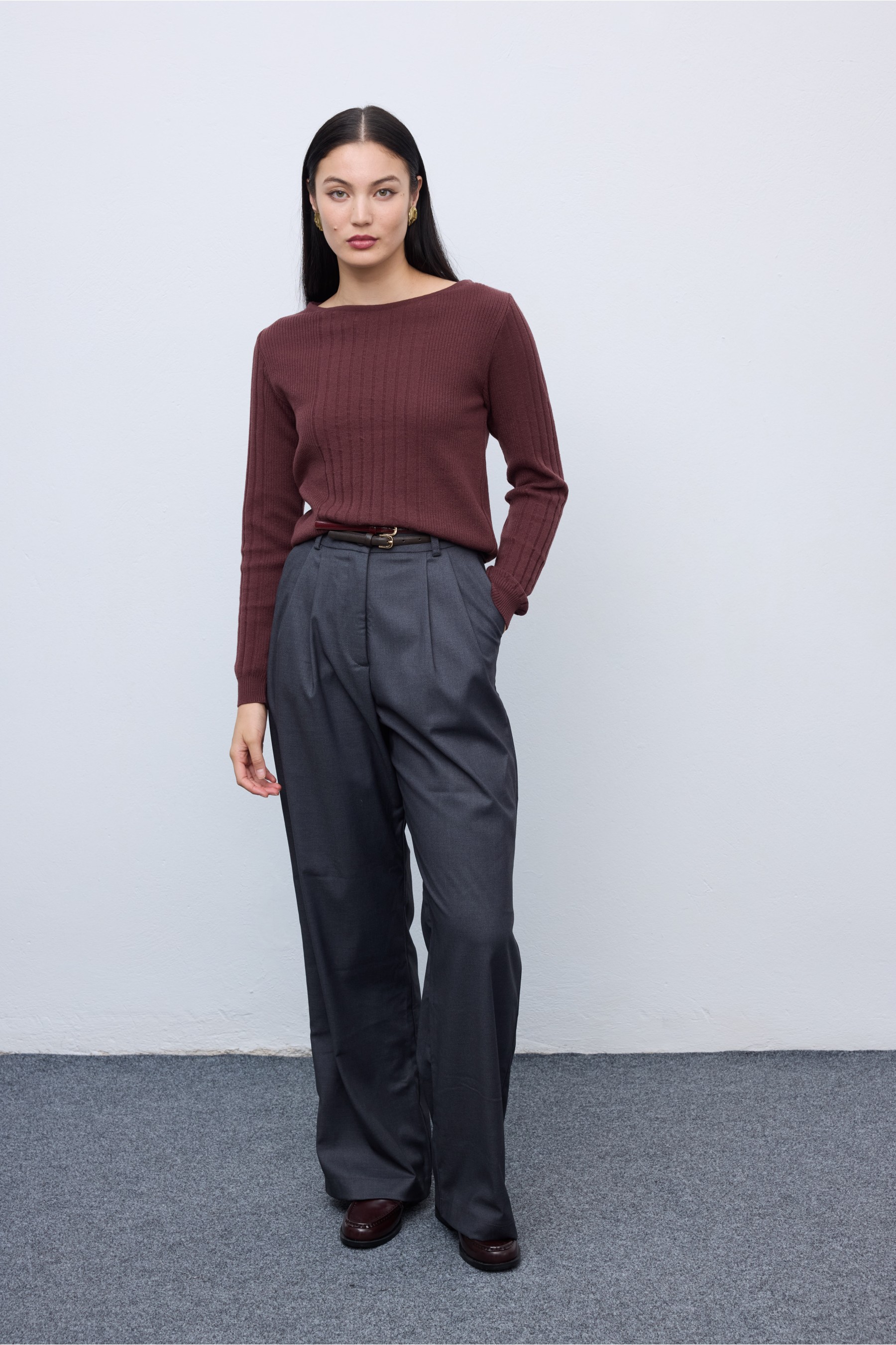 Stefani Knit Top Brown