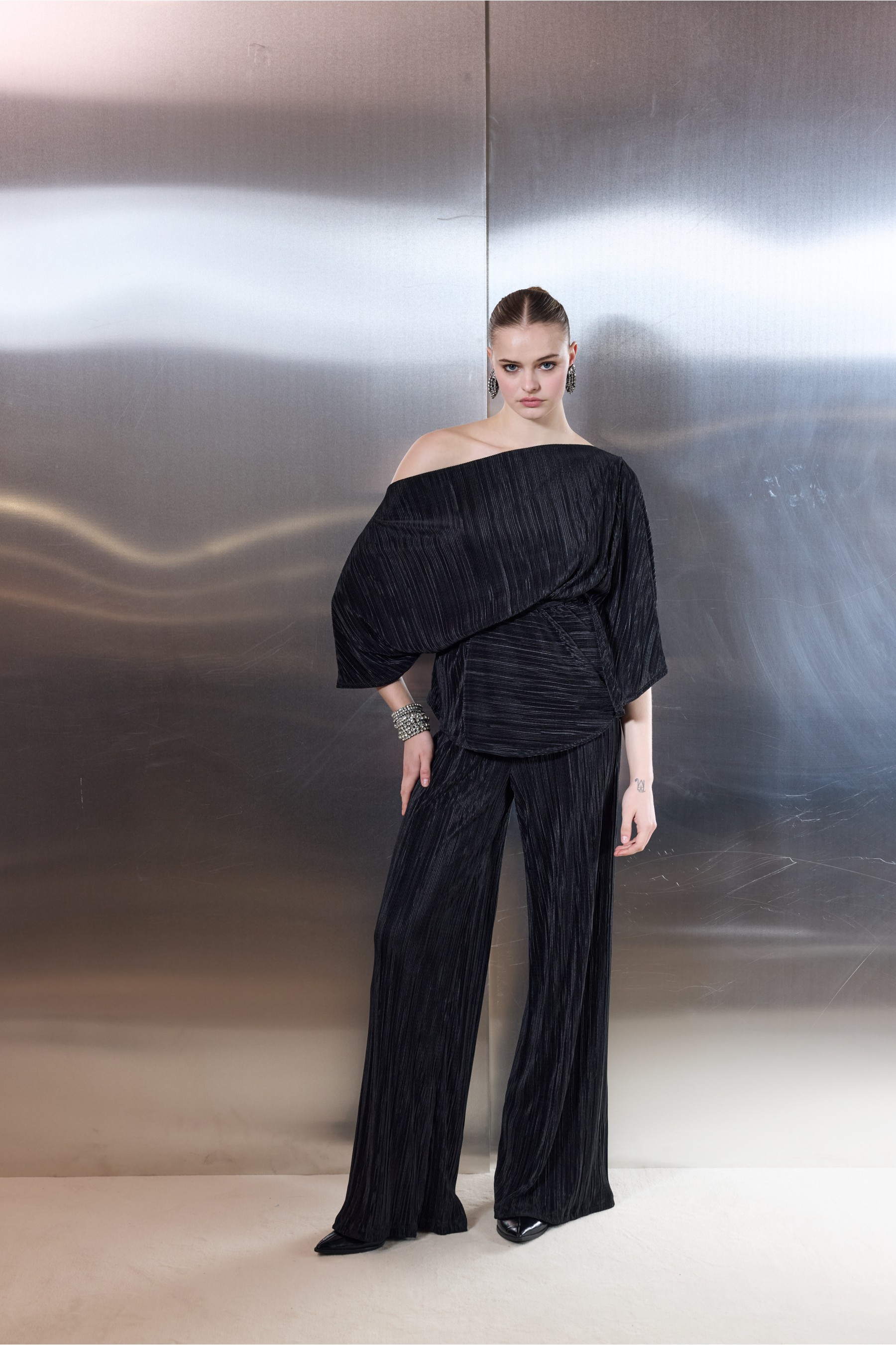 Plisse Pants