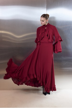 La Nuit Ruffle Skirt