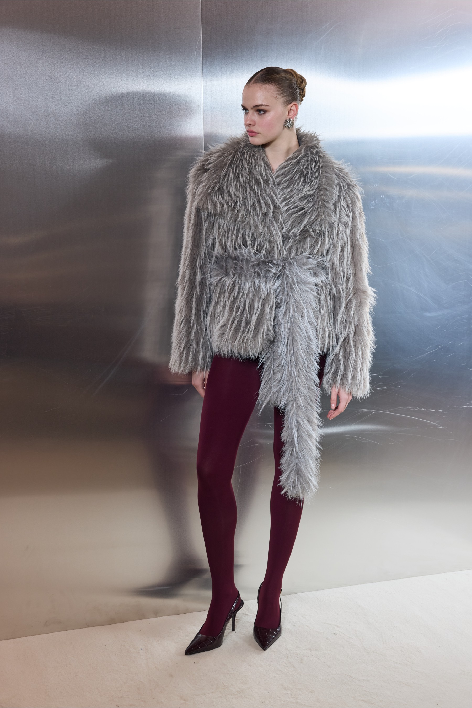 Tromso Fur Whitegrey Crop