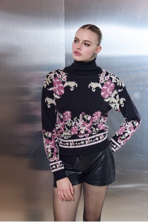 Winter Blossom Knit Sweater