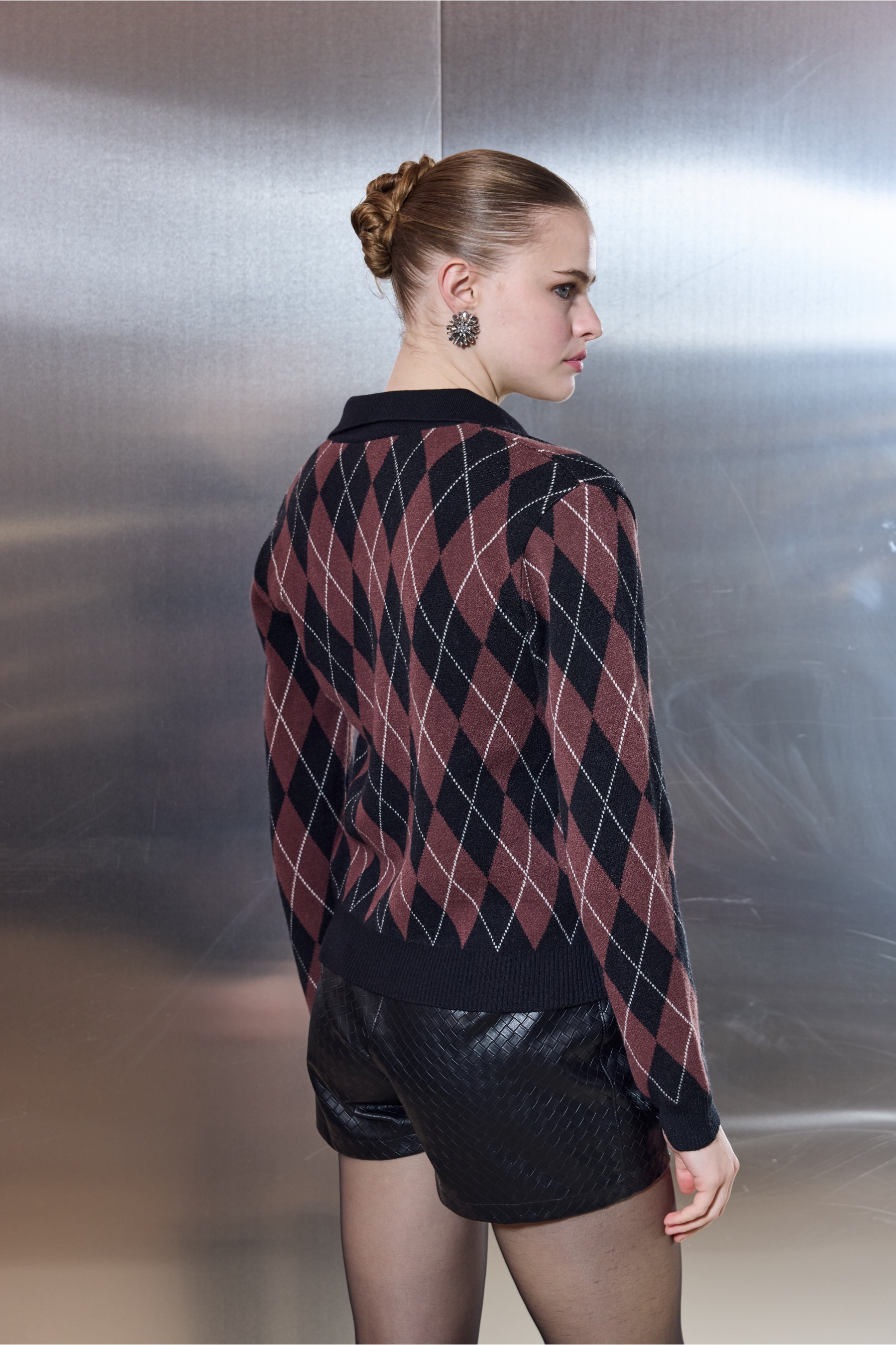 Diamond Soft Viscose Sweater Brown