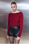 Stefani Knit Top Burgundy