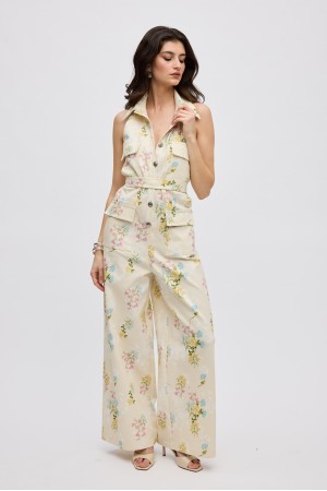 BUTTER BLOSSOM JEAN JUMPSUIT