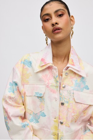 FLORAL MIST JEAN JACKET