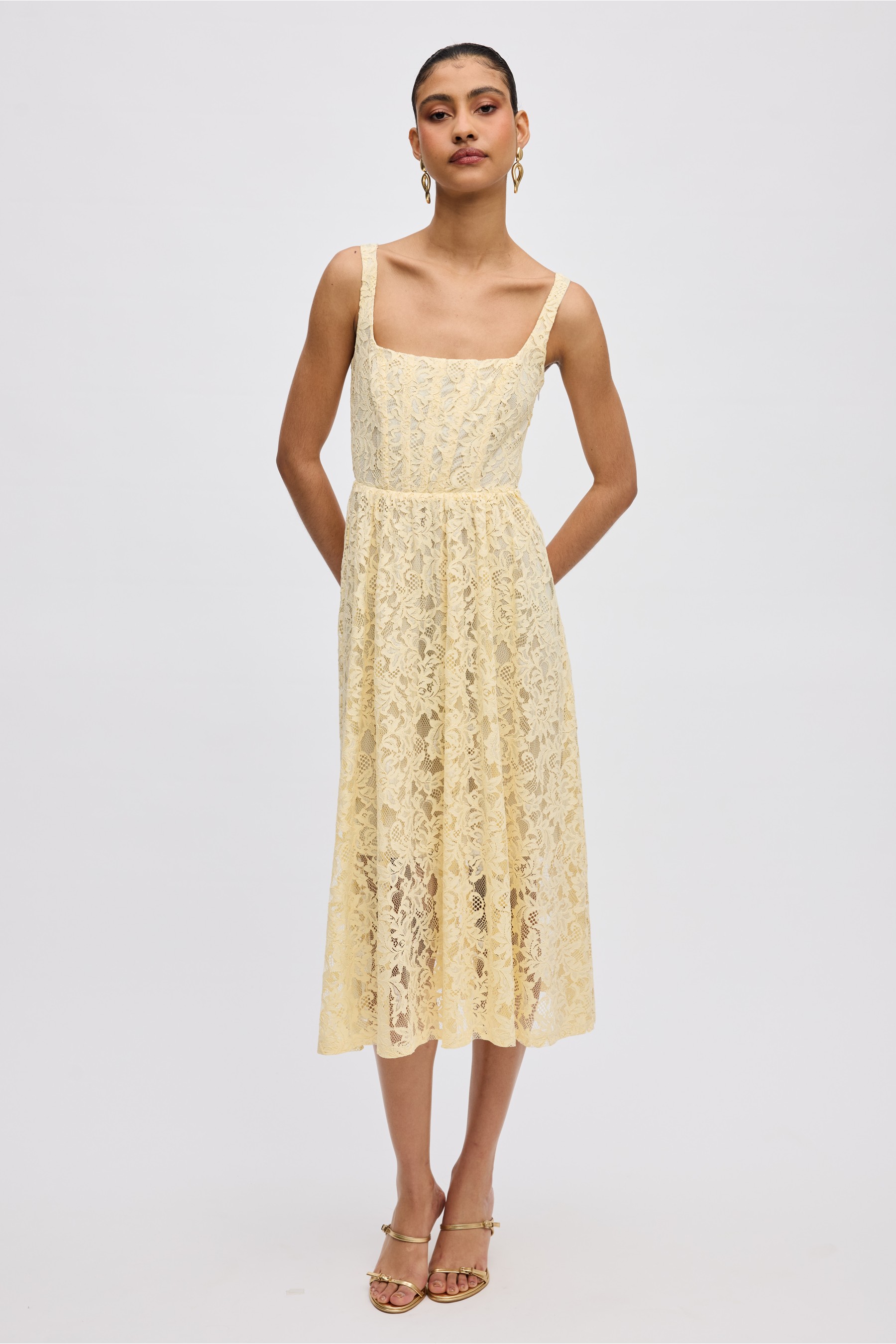 LACE MIDI DRESS