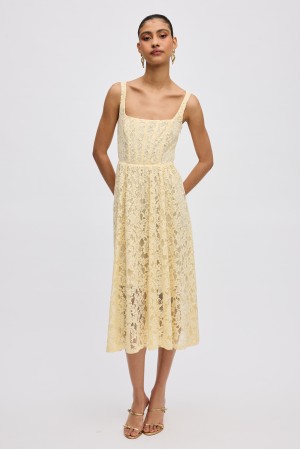 LACE MIDI DRESS