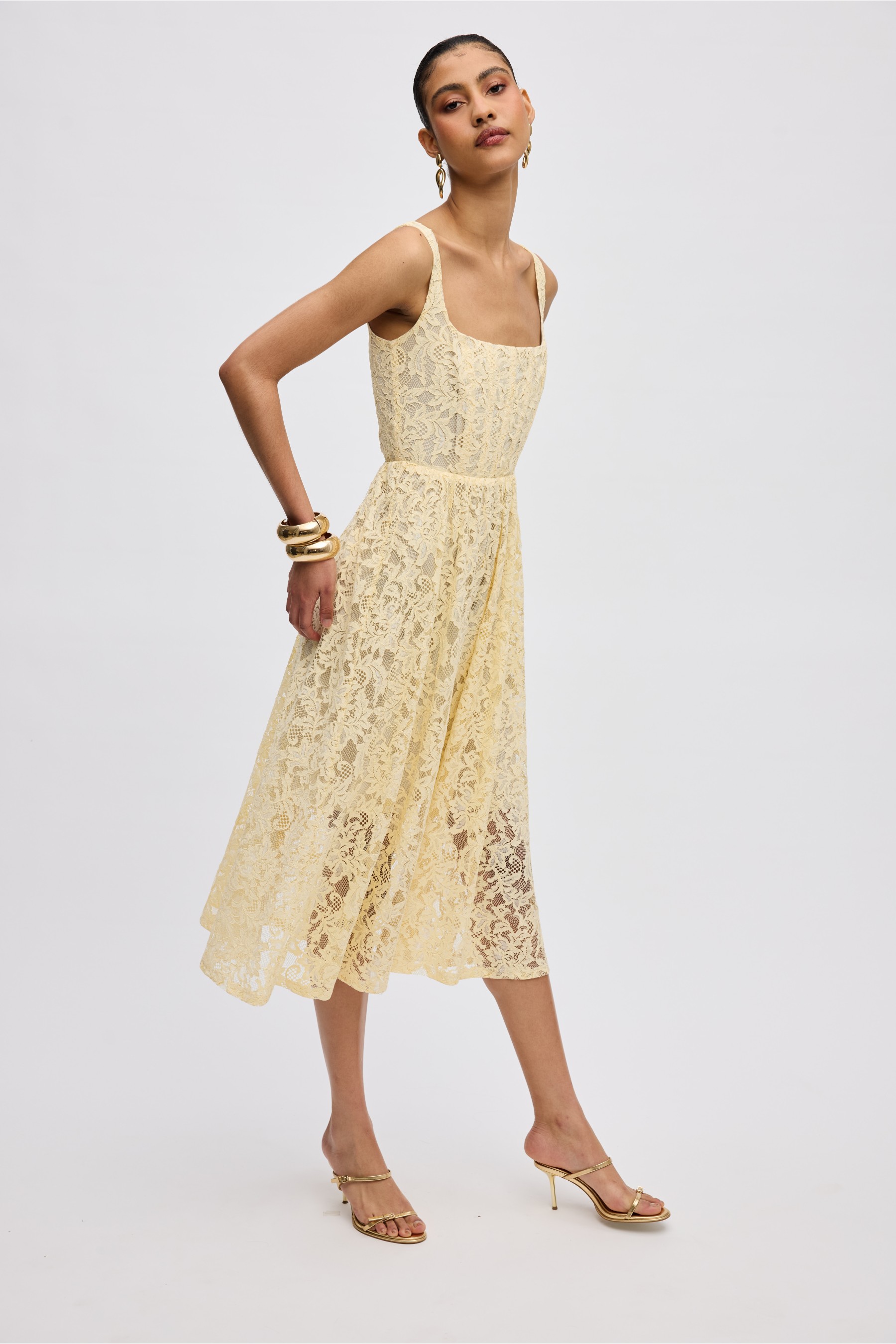 LACE MIDI DRESS