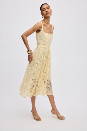 LACE MIDI DRESS