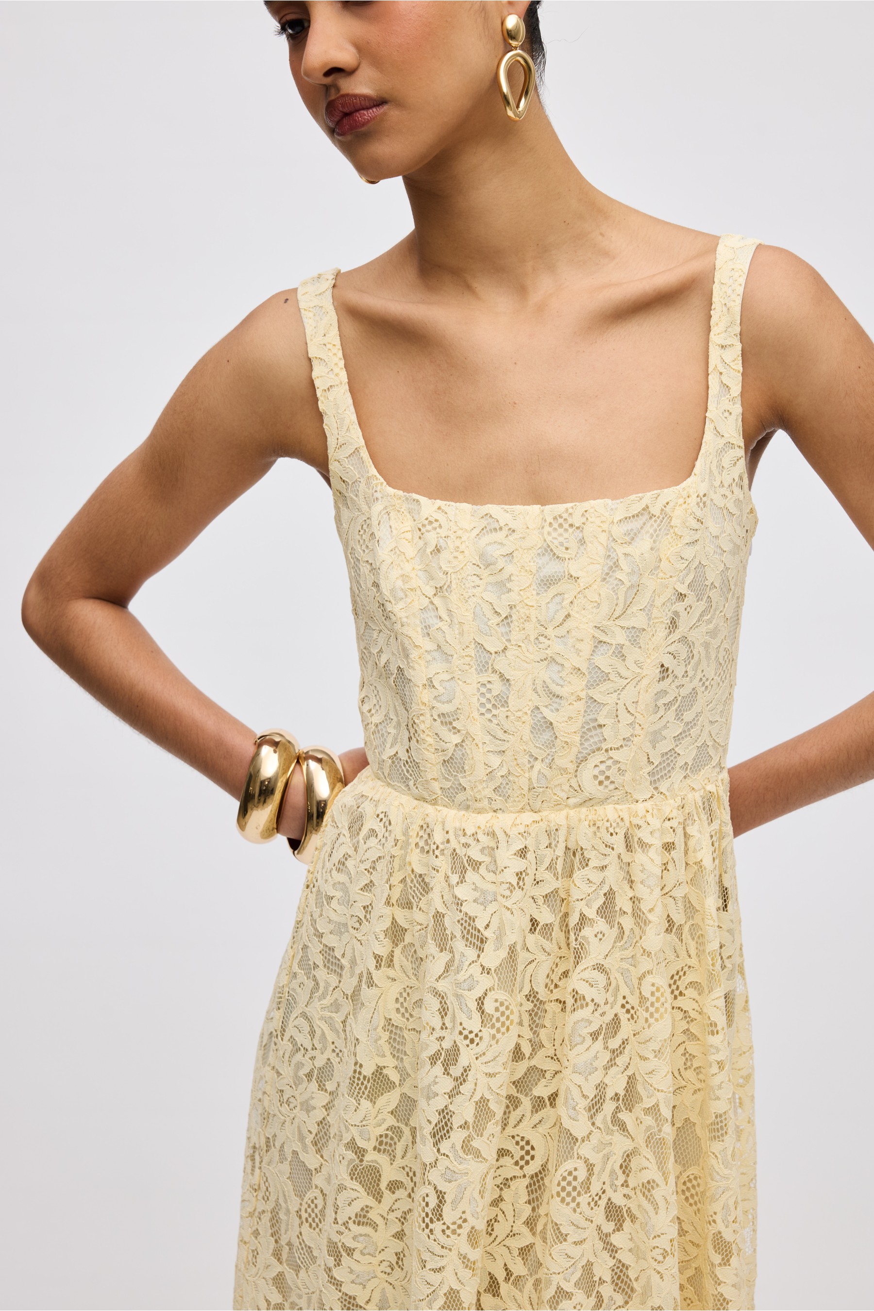 LACE MIDI DRESS