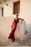 BURNT ORANGE LACE DRESS