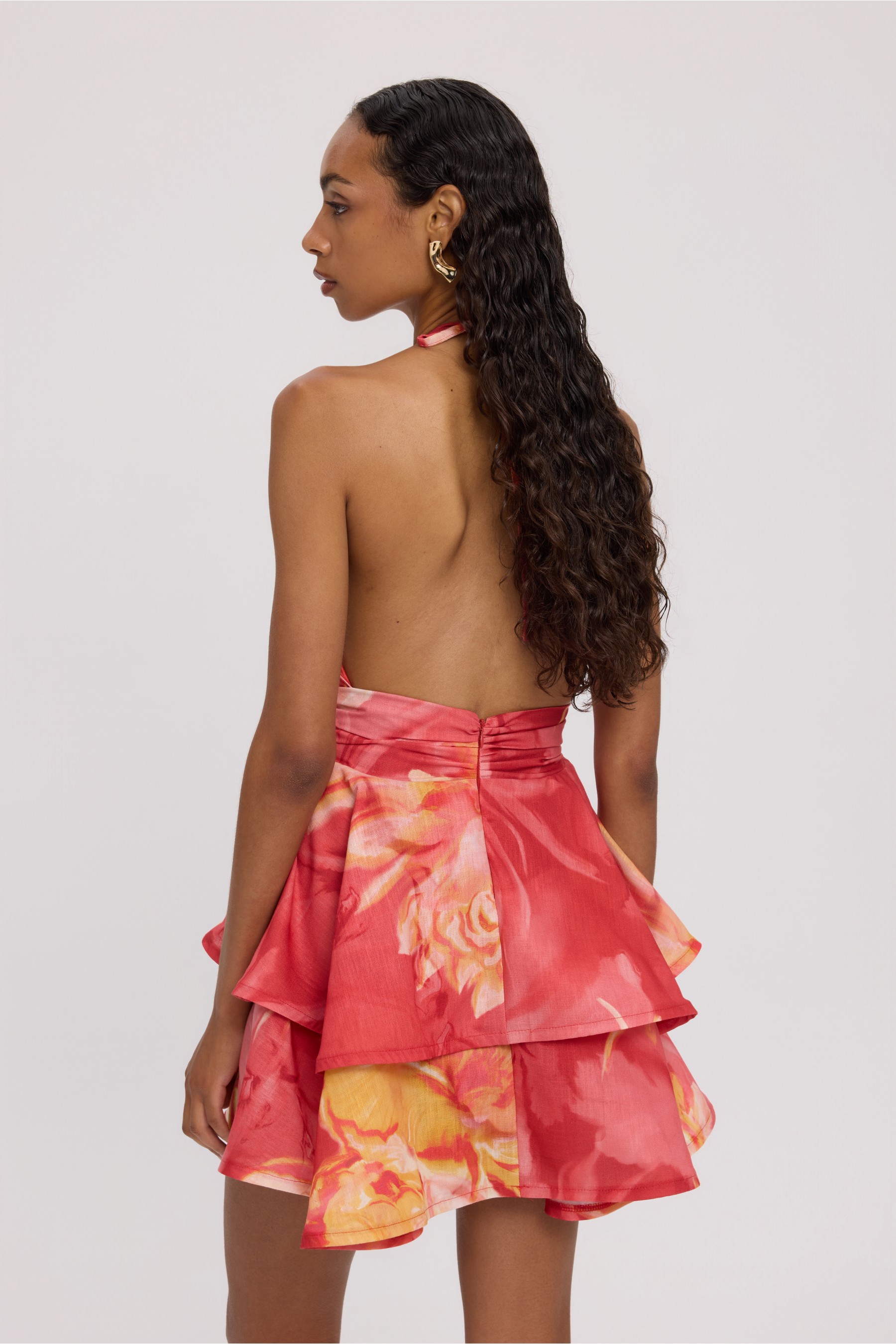SUNKISSED LINEN MINI DRESS