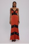 BURNT ORANGE LACE DRESS