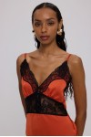 BURNT ORANGE LACE DRESS