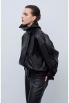 Leather Knots Jacket Black