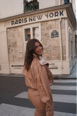 Leather Knots Jacket Camel