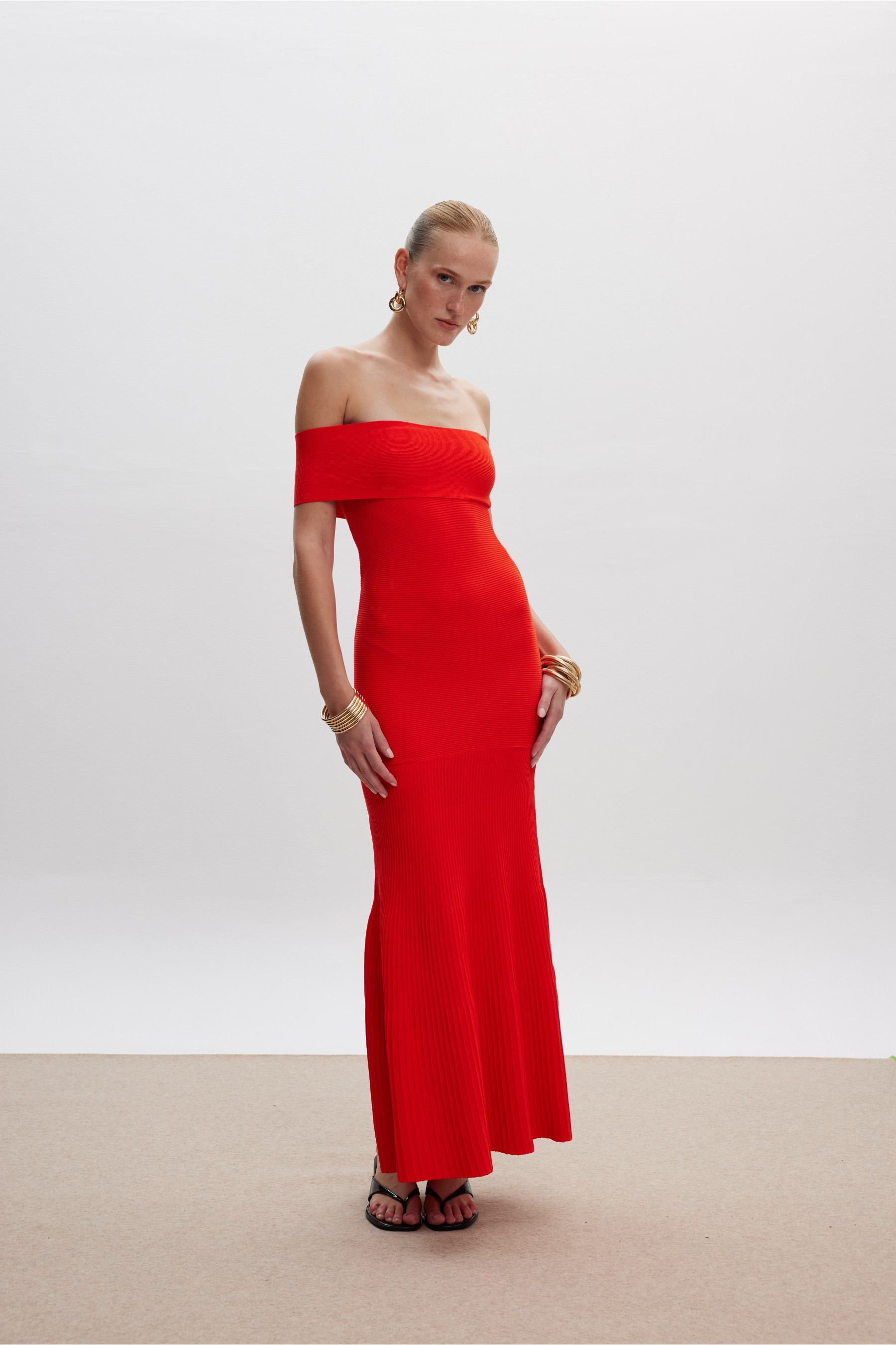 Nikol Knit Dress Orange