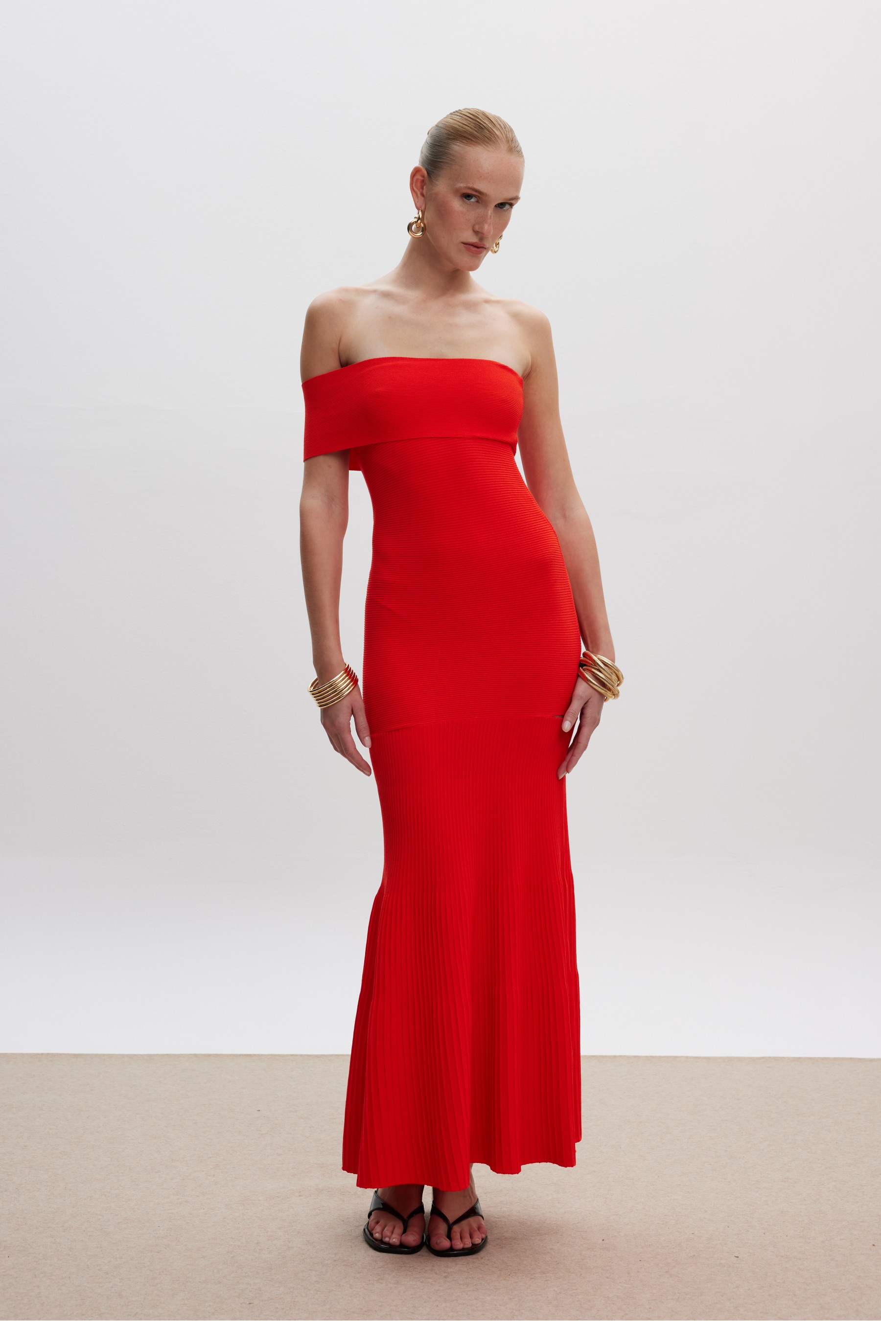 Nikol Knit Dress Orange