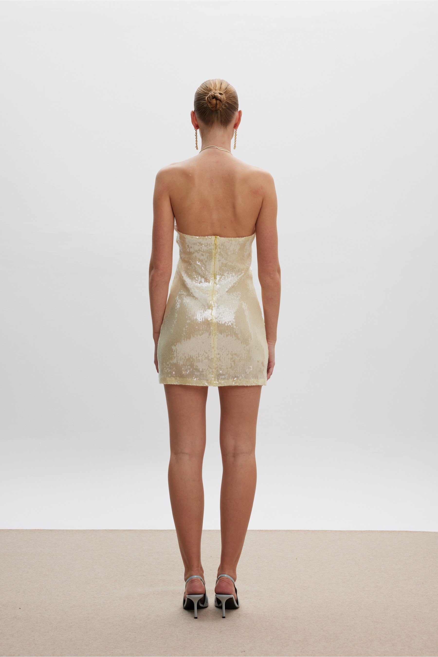 Irina Sequin Mini Dress Butter Yellow