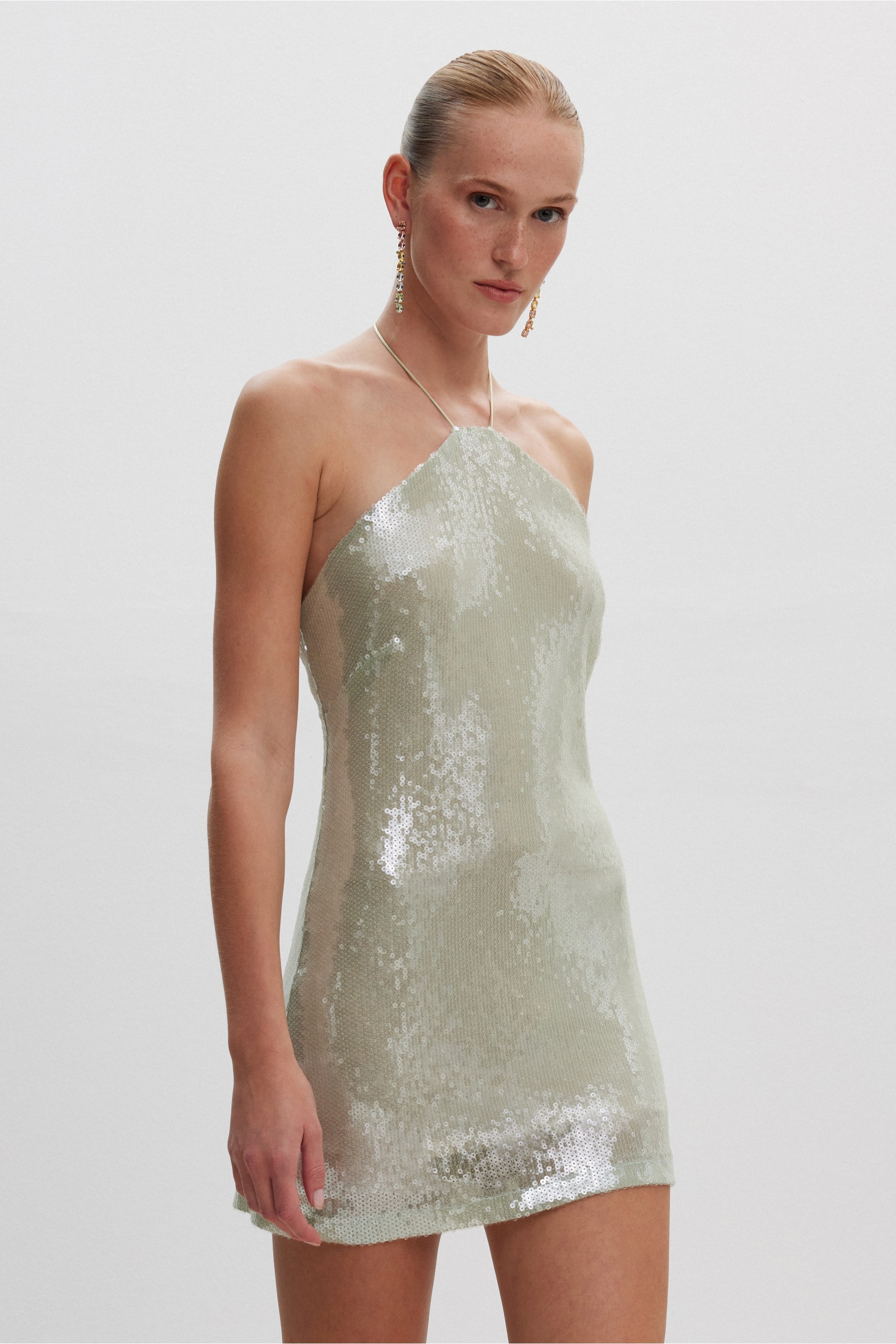 Irina Sequin Mini Dress Mint