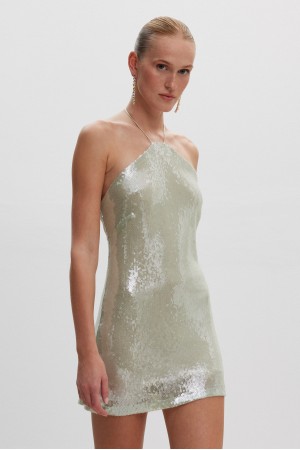 Irina Sequin Mini Dress Mint
