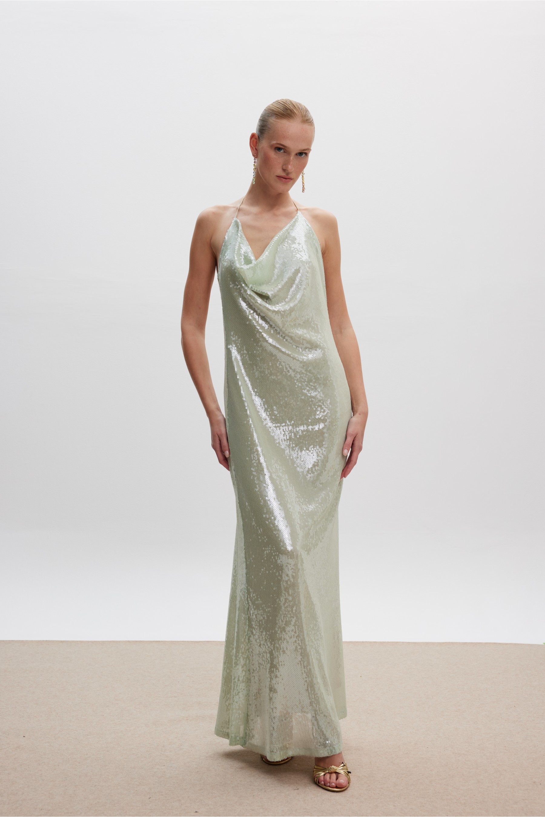 Irina Sequin Maxi Dress Mint