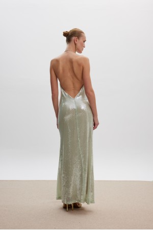 Irina Sequin Maxi Dress Mint