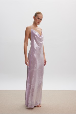 Irina Sequin Maxi Dress Lilac