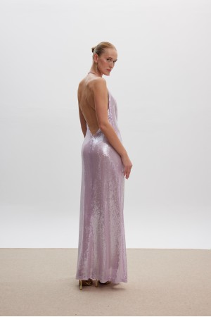 Irina Sequin Maxi Dress Lilac