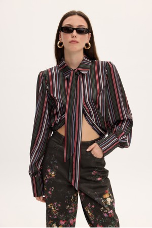 ELIZA SATIN STRIPPED