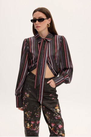 ELIZA SATIN STRIPPED