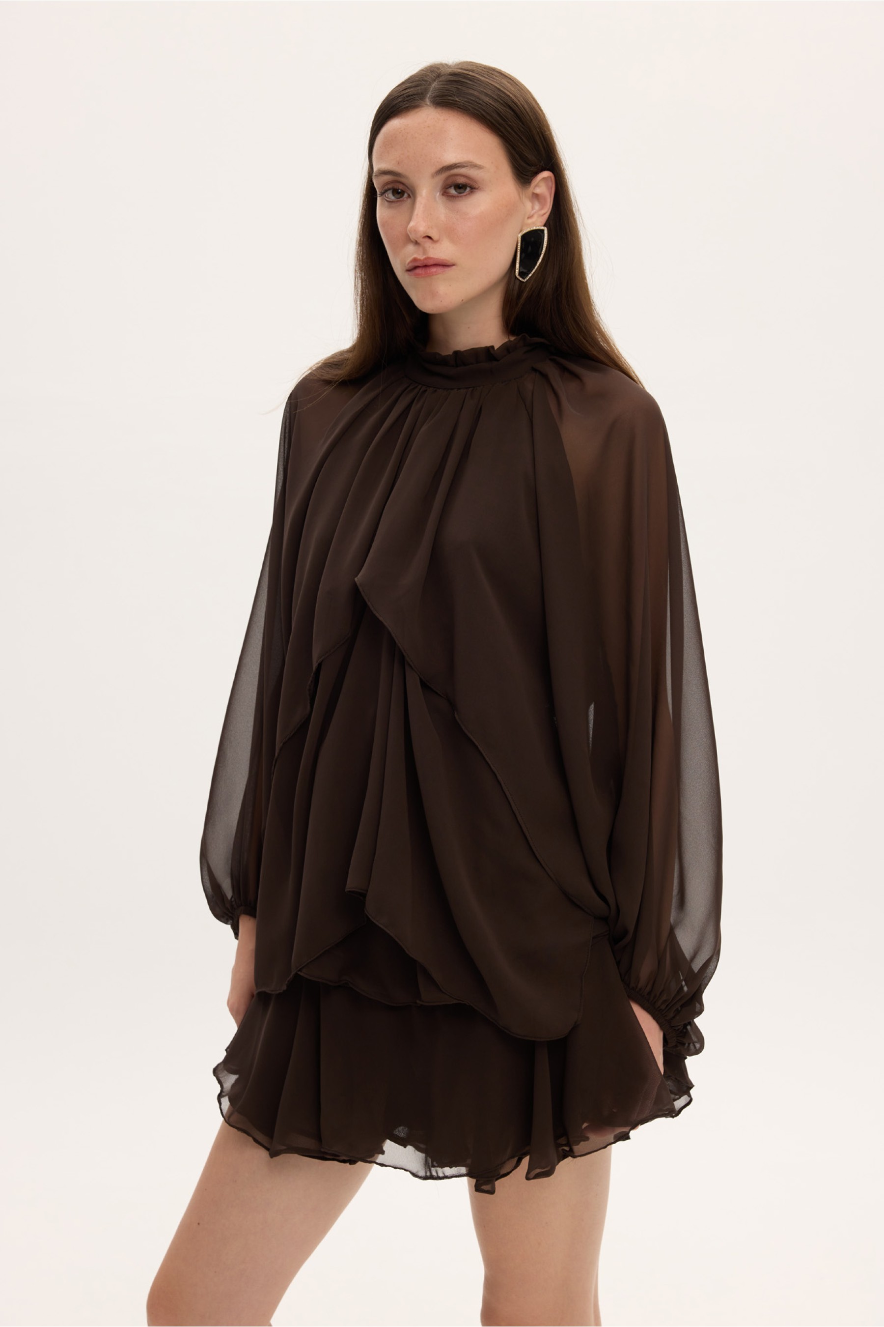MELANIE DRESS BROWN