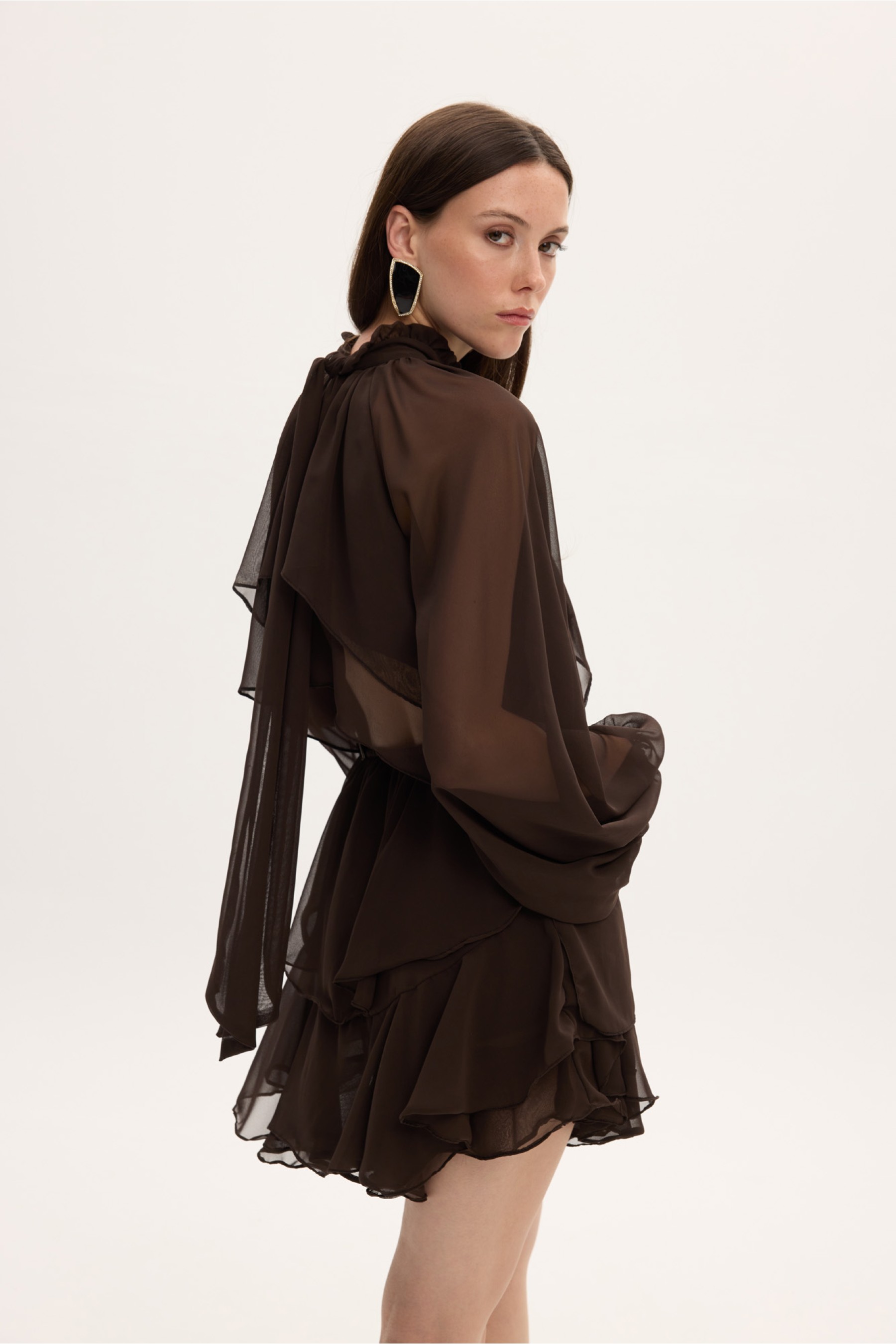 MELANIE DRESS BROWN