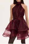 MARGOT ORGANZA DRESS BORDO