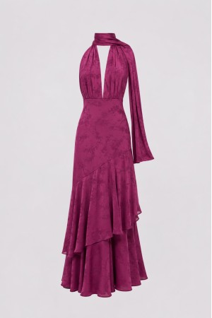 BLAIR MAGENTA LONG DRESS