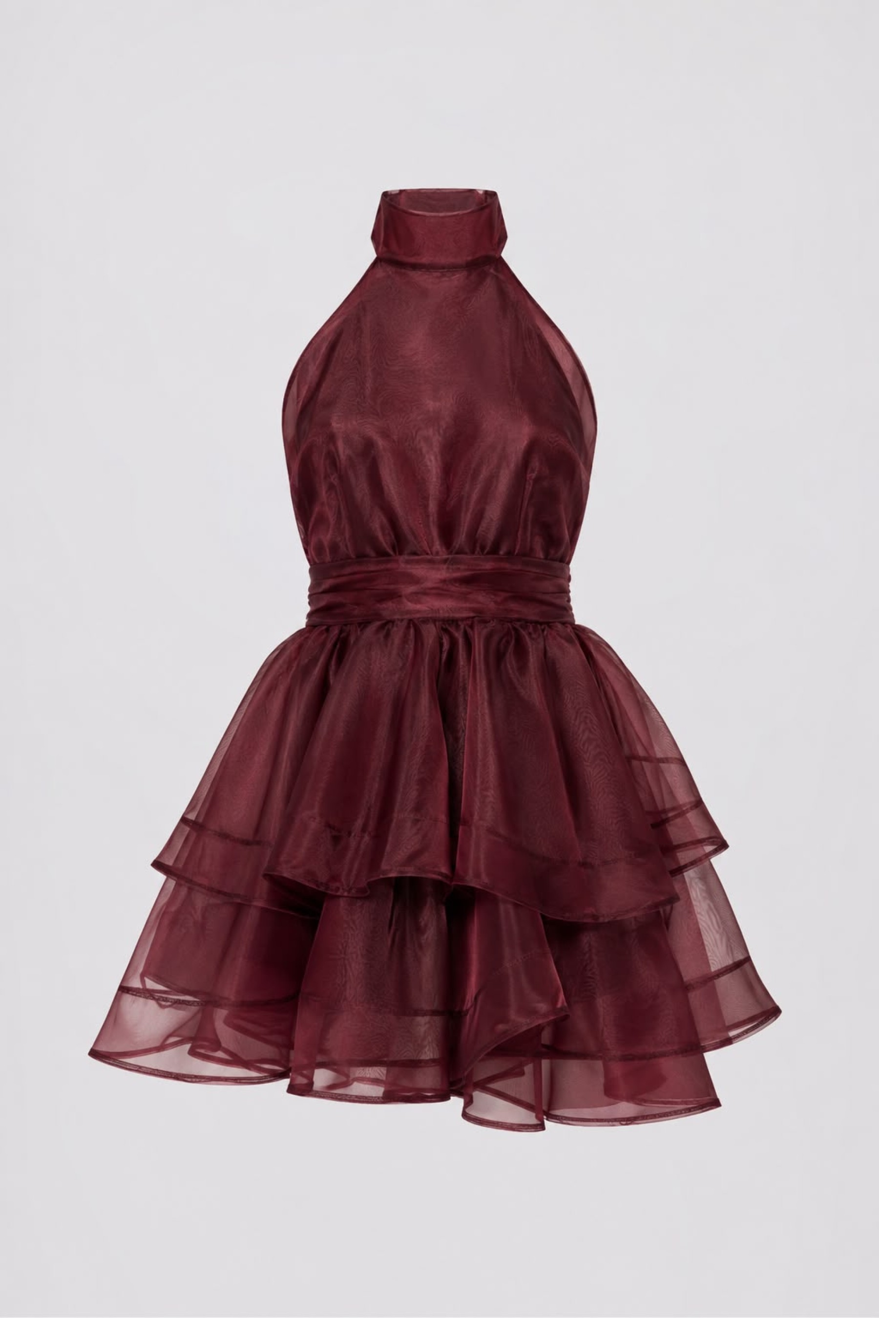 MARGOT ORGANZA DRESS BORDO