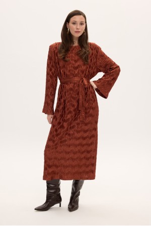 SOPHIA MIDI PLISSE DRESS