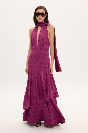 BLAIR MAGENTA LONG DRESS