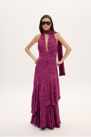 BLAIR MAGENTA LONG DRESS