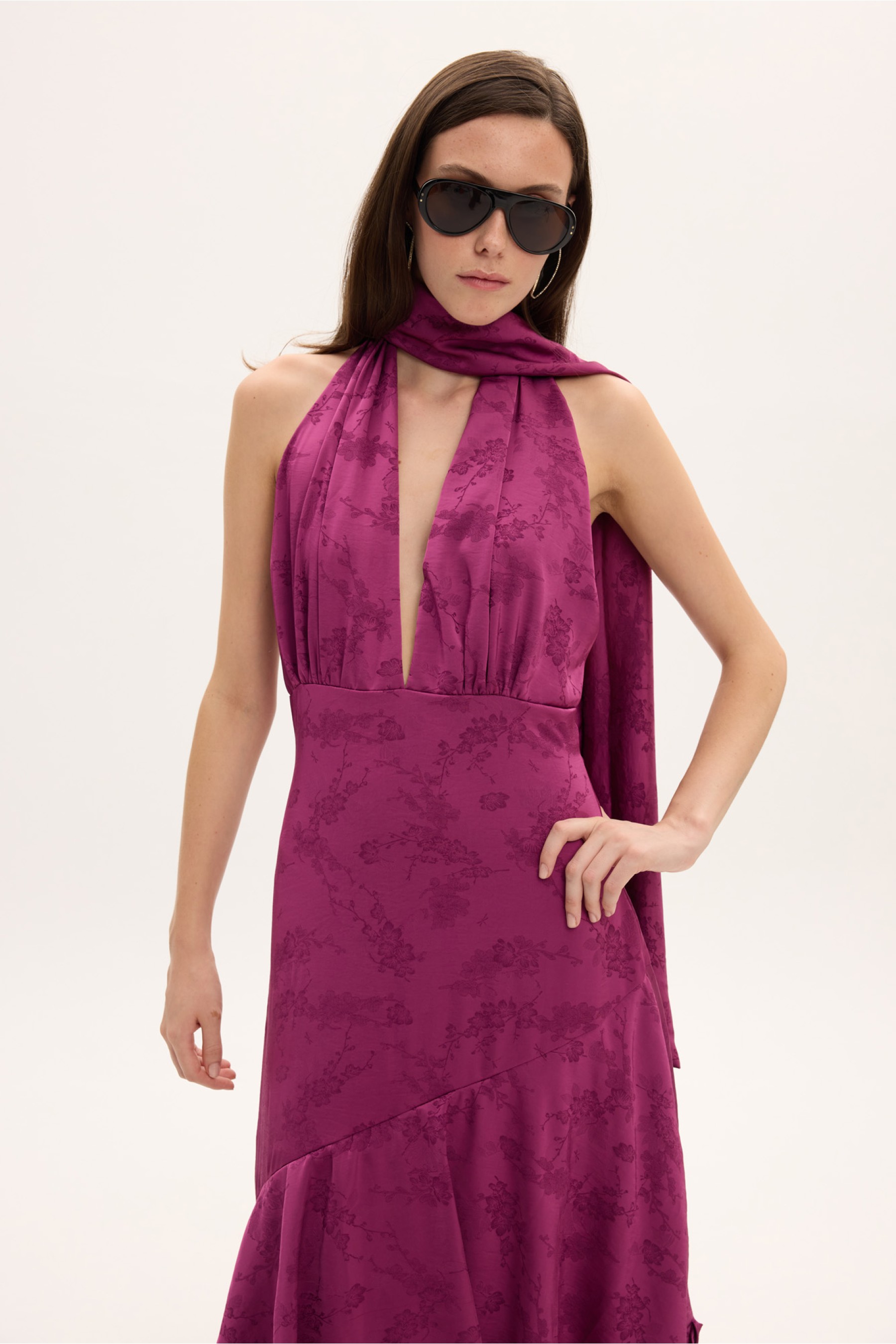 BLAIR MAGENTA LONG DRESS