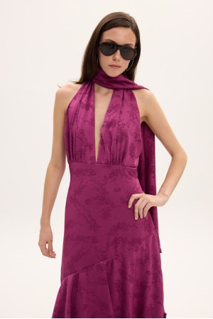 BLAIR MAGENTA LONG DRESS