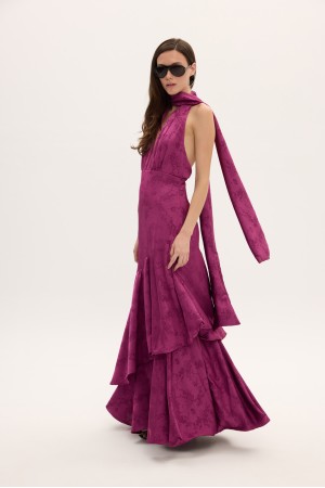 BLAIR MAGENTA LONG DRESS