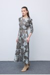 Mosaic Silver Anthesis Jersey Midi Dress