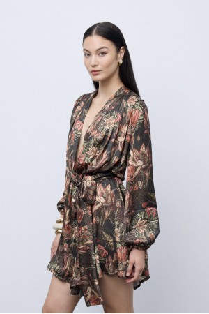 Mosaic Oasis Mini Wrap Dress